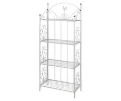 Vidaxl Étagère à plantes Maria 153 cm, acier blanc - Jusqu'à -40%