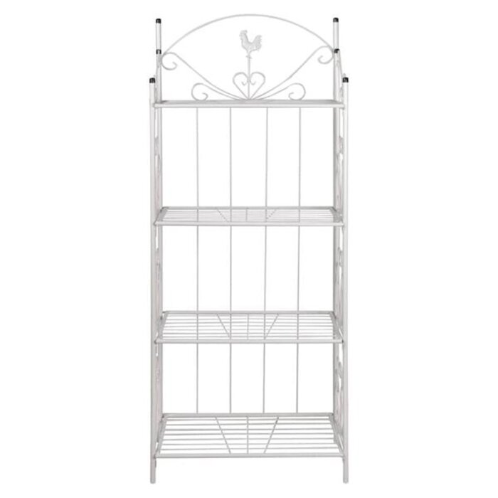 Vidaxl Étagère à plantes Maria 153 cm, acier blanc - Jusqu'à -40%