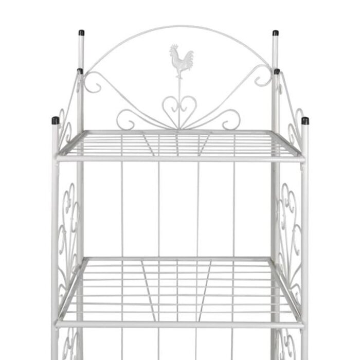 Vidaxl Étagère à plantes Maria 153 cm, acier blanc - Jusqu'à -40%