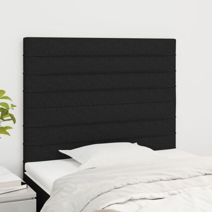 Vidaxl Lot de 2 têtes de lit tissu noir 90 cm - Jusqu'à -39% sur l'outlet