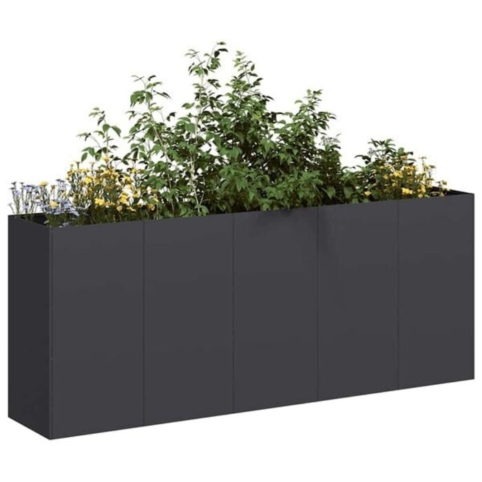 Vidaxl Jardinière surélevée en acier noir 200x80cm - Jusqu'à 30% de remise