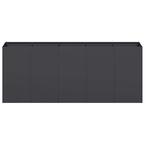 Vidaxl Jardinière surélevée en acier noir 200x80cm - Jusqu'à 30% de remise