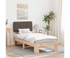 Vidaxl Cadre de lit 90x200cm avec tête de lit taupe - Jusqu'à 41% de réduction