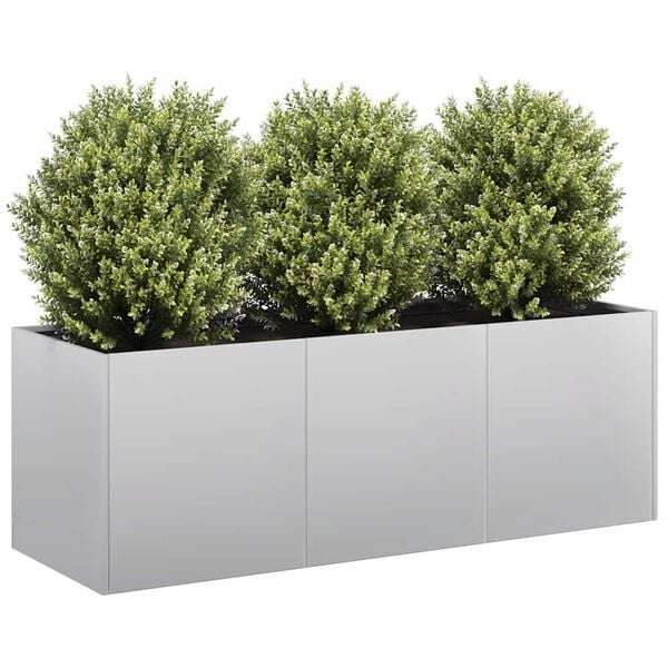 Vidaxl Jardinière rectangulaire en acier galvanisé 120x40x40 cm - Jusqu'à -40%