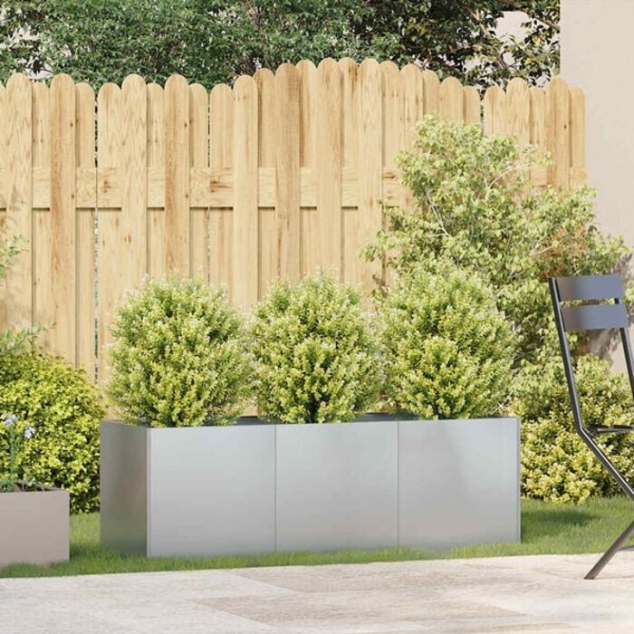 Vidaxl Jardinière rectangulaire en acier galvanisé 120x40x40 cm - Jusqu'à -40%