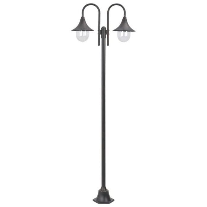 Vidaxl Lampadaire de jardin double tête 220 cm bronze - Jusqu'à -35% d'économie