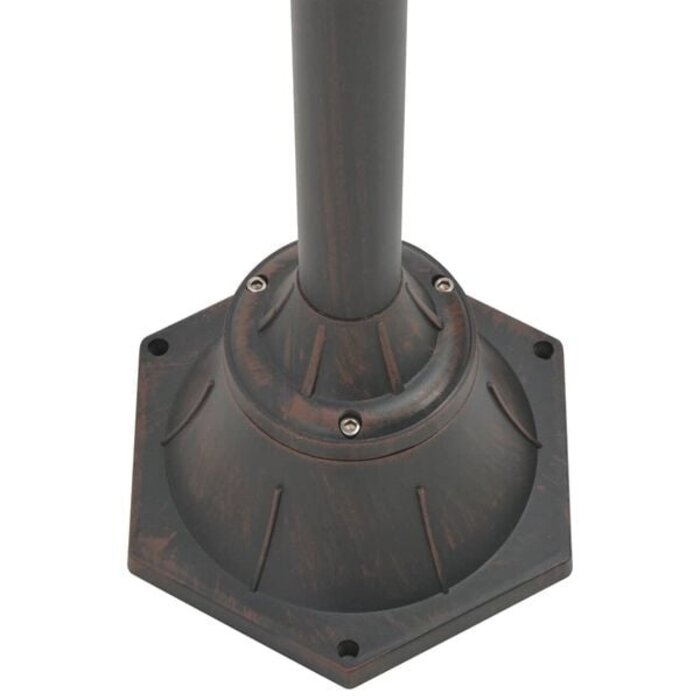 Vidaxl Lampadaire de jardin double tête 220 cm bronze - Jusqu'à -35% d'économie
