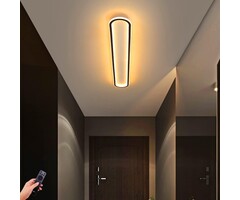 Plafonnier LED 120cm Noir - Dimmable avec Télécommande - Jusqu'à -41%