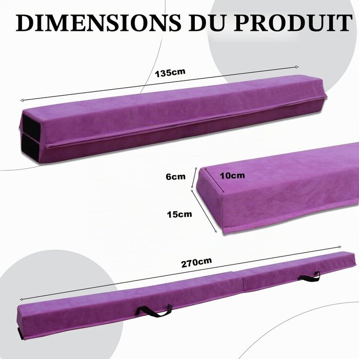 Poutre de gymnastique pliable 270 cm - Jusqu'à 36% de remise