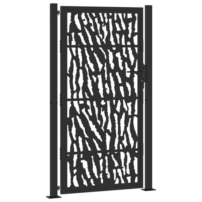 Vidaxl Portillon de jardin design en acier noir - Jusqu'à -41% sur l'outlet