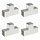 Lot de 4 supports de poteaux en T 101x101 mm - Jusqu'à -40%