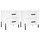 Lot de 2 tables de chevet design blanc brillant - Jusqu'à -41% de remise