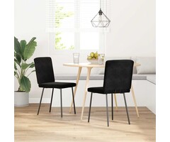 Vidaxl Lot de 2 chaises en velours noir - Jusqu'à 40% de remise