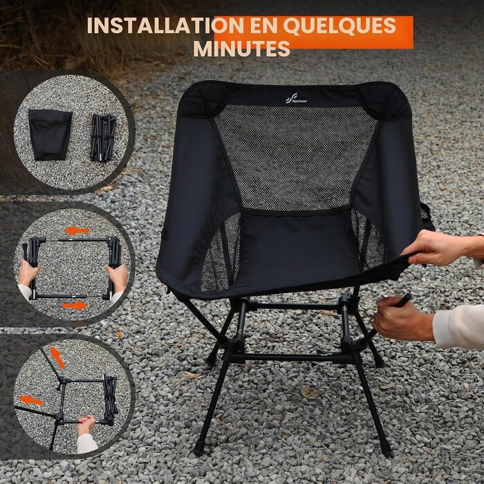 Chaise de camping pliante ultra-légère - Jusqu'à -35% sur nos stocks