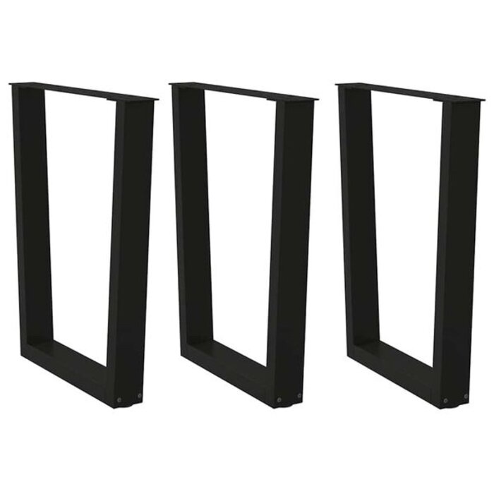 Vidaxl Pieds de table en V Acier Noir - Jusqu'à -41% de remise