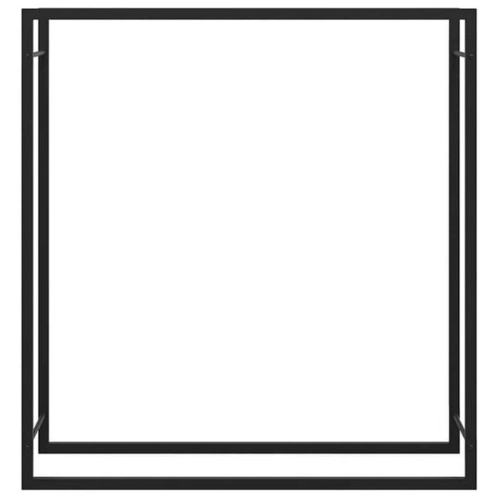 Vidaxl Range-bûches en acier noir mat 110x116 cm - Jusqu'à -43% de remise