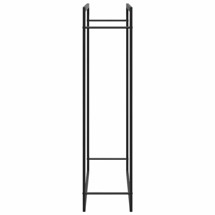 Vidaxl Range-bûches en acier noir mat 110x116 cm - Jusqu'à -43% de remise