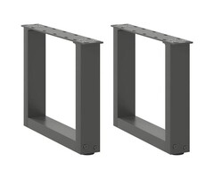 Vidaxl Lot de 2 pieds de table basse en U, acier anthracite - Jusqu'à -40%