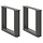 Lot de 2 pieds de table basse en U, acier anthracite - Jusqu'à -40%
