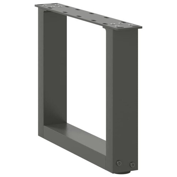 Vidaxl Lot de 2 pieds de table basse en U, acier anthracite - Jusqu'à -40%