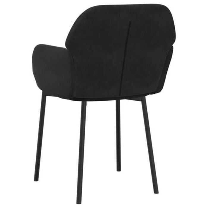 Vidaxl Lot de 2 chaises en velours noir - Jusqu'à 37% de remise