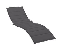 Vidaxl Coussin de bain de soleil 200x60x3 cm Anthracite - Jusqu'à -39%