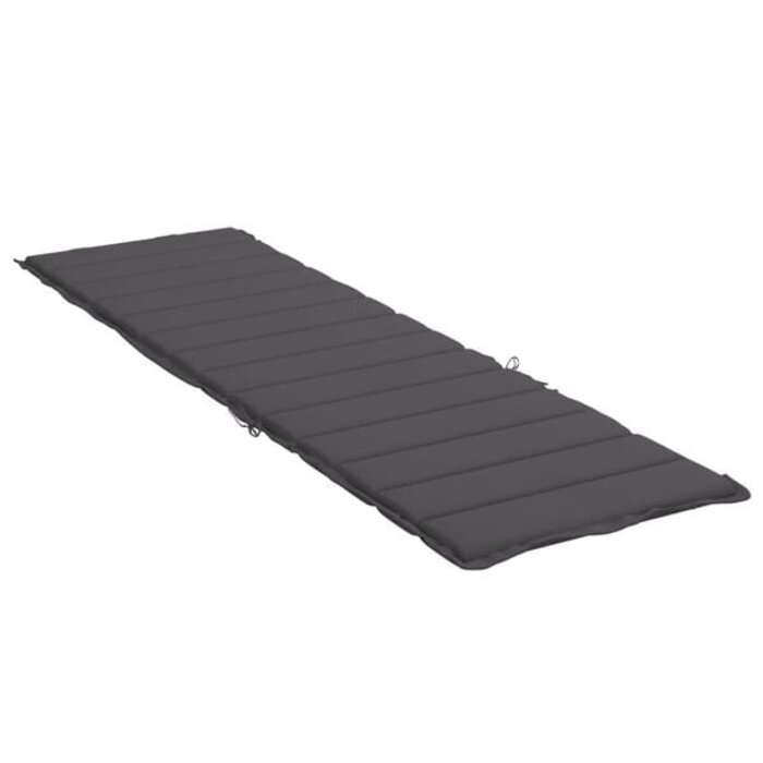 Vidaxl Coussin de bain de soleil 200x60x3 cm Anthracite - Jusqu'à -39%