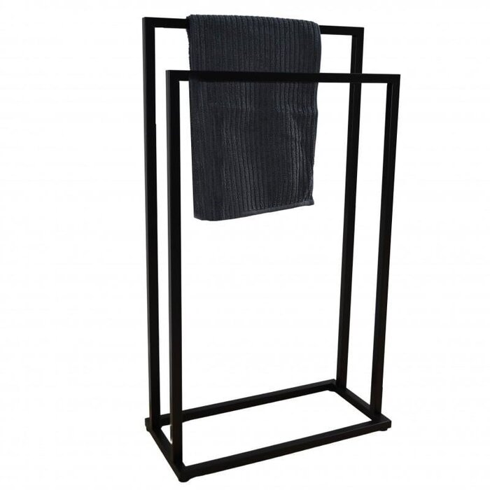 Viking Choice Porte-serviettes sur pied en acier noir - Jusqu'à 38% de remise