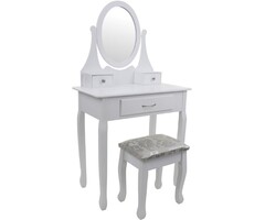 Viking Choice Coiffeuse Antique avec Miroir et Tabouret - Jusqu'à 39% de réduction