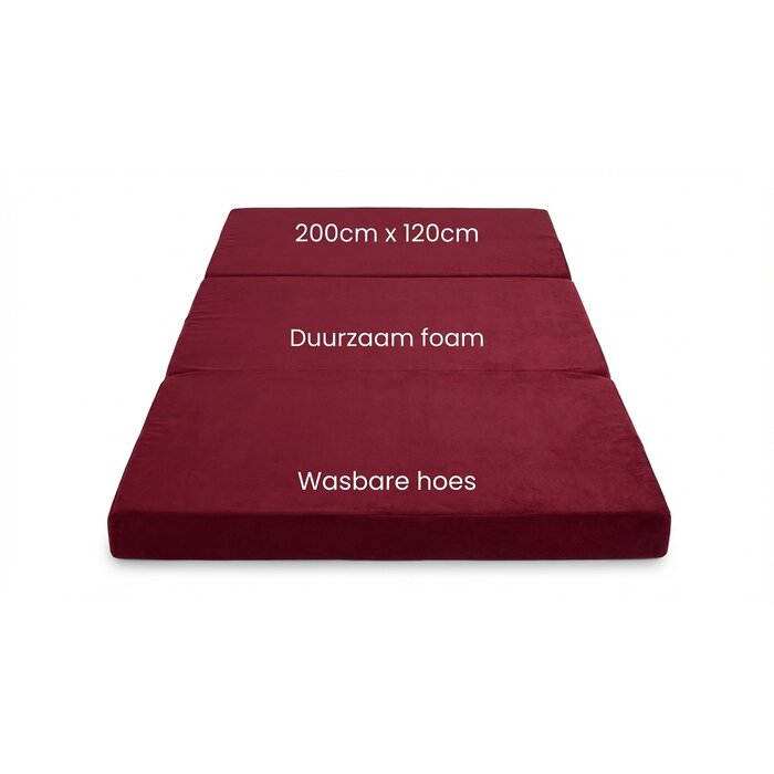 Viking Choice Matelas Pliable 200x120cm - Bordeaux - Jusqu'à -41% de remise