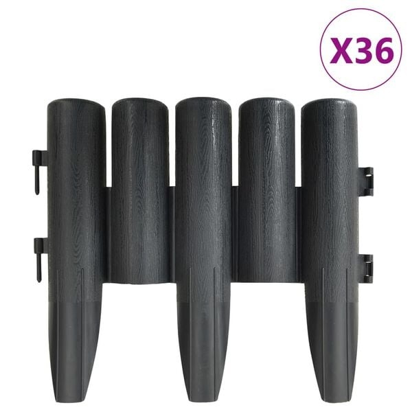 Vidaxl Bordure de jardin aspect tronc d'arbre - 10 mètres - Jusqu'à 38% de remise