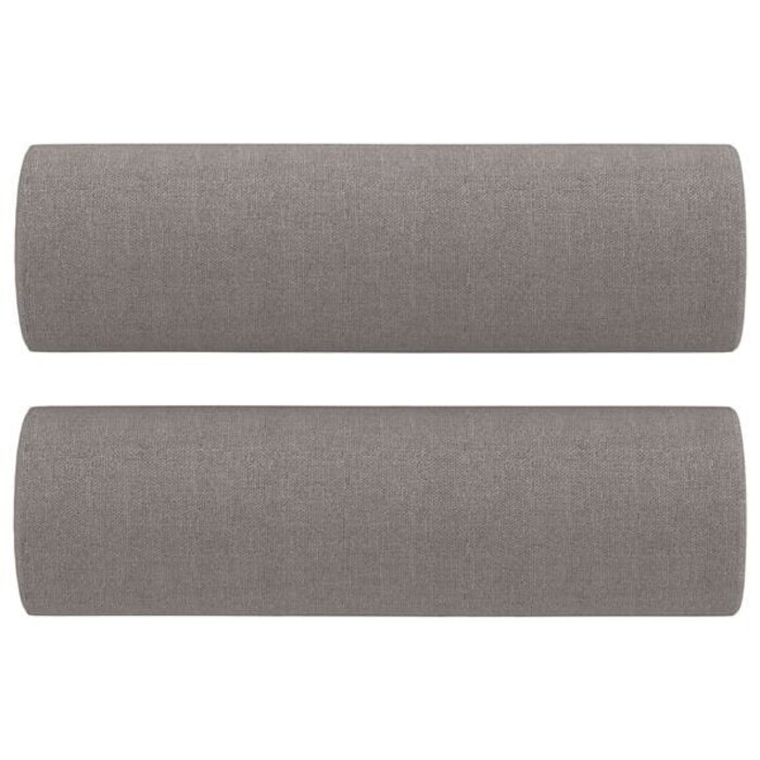 Vidaxl Lot de 2 coussins cylindriques taupe - Jusqu'à 37% de remise