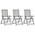 Lot de 3 chaises de jardin en acacia massif gris - Jusqu'à -41%