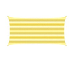 Vidaxl Voile d'ombrage rectangulaire 6 x 3 m jaune et blanc - Jusqu'à -40%