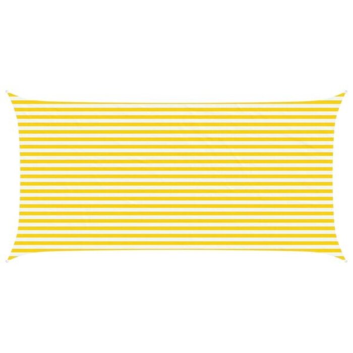 Vidaxl Voile d'ombrage rectangulaire 6x3m - Jaune et blanc - Jusqu'à 33% de réduction