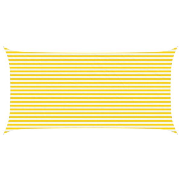 Vidaxl Voile d'ombrage rectangulaire 6x3m - Jaune et blanc - Jusqu'à 33% de réduction