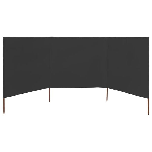 Vidaxl Paravent pliable 3 panneaux 400x160 cm Anthracite - Jusqu'à -40%