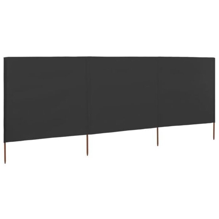 Vidaxl Paravent de jardin 3 panneaux 400x160 cm - Anthracite - Jusqu'à -40%