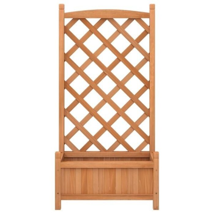 Vidaxl Jardinière avec treillis en bois massif - Jusqu'à -39% sur l'outlet