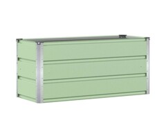 Vidaxl Jardinière en acier verte 100cm - Design moderne - Jusqu'à 32% de remise
