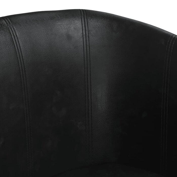 Vidaxl Fauteuil cabriolet avec repose-pieds - Similicuir noir - Jusqu'à -41%