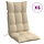 Lot de 6 coussins de chaise haut dossier beige - Jusqu'à -63%