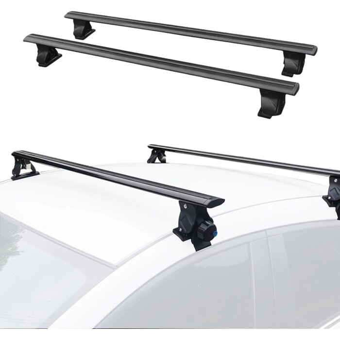 Barres de toit universelles aluminium 143 cm - Jusqu'à 34 % de remise