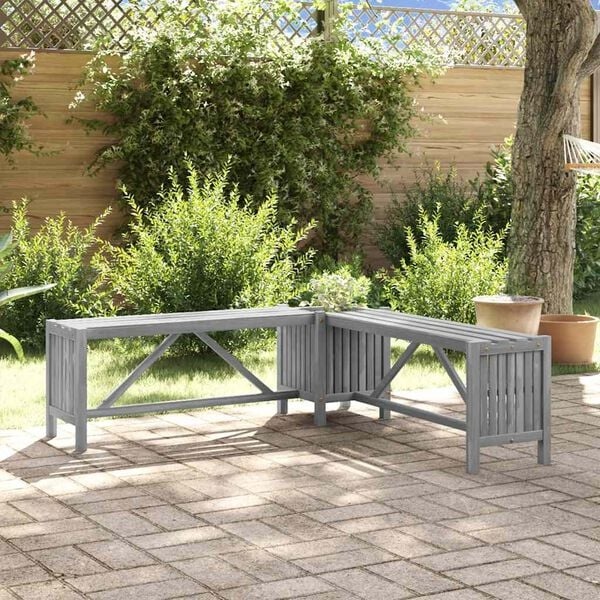 Vidaxl Banc d'angle de jardin avec jardinière en bois d'acacia - Jusqu'à 40% de remise