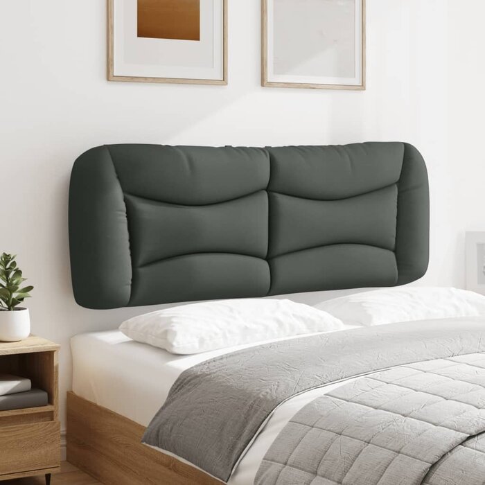 Vidaxl Coussin de tête de lit Hvar 120 cm - Gris foncé - Jusqu'à -40%