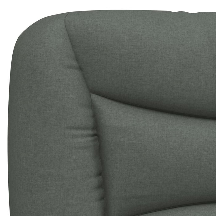 Vidaxl Coussin de tête de lit Hvar 120 cm - Gris foncé - Jusqu'à -40%