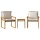 Ensemble bistro 3 pièces en rotin PE - Beige mélangé - Jusqu'à -37%