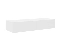 Vidaxl Étagère murale avec tiroirs 100 cm - Blanc - Jusqu'à -41%
