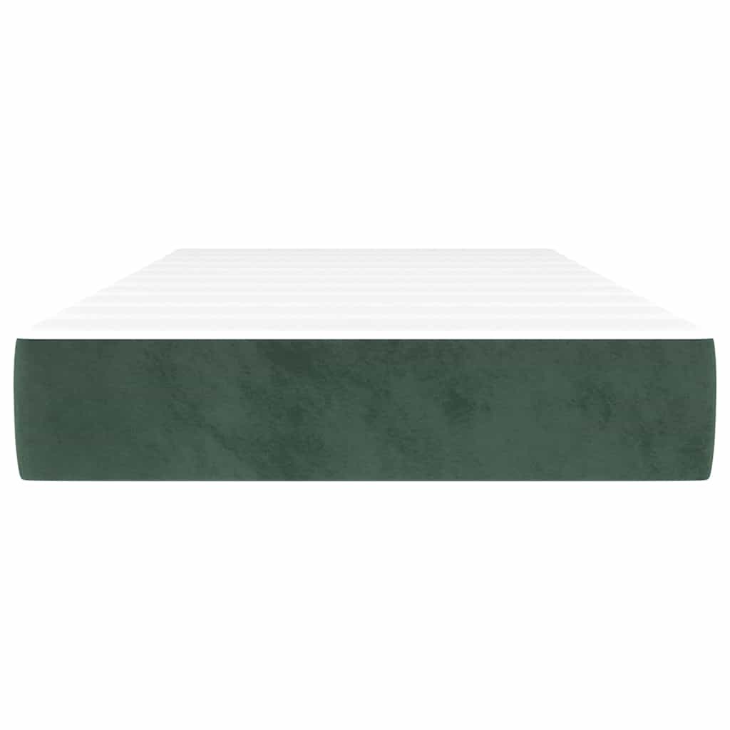Vidaxl Matelas 90x200cm Ressorts Ensachés Velours Vert - Jusqu'à -37%