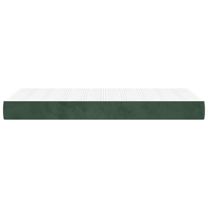 Vidaxl Matelas 90x200cm Ressorts Ensachés Velours Vert - Jusqu'à -37%
